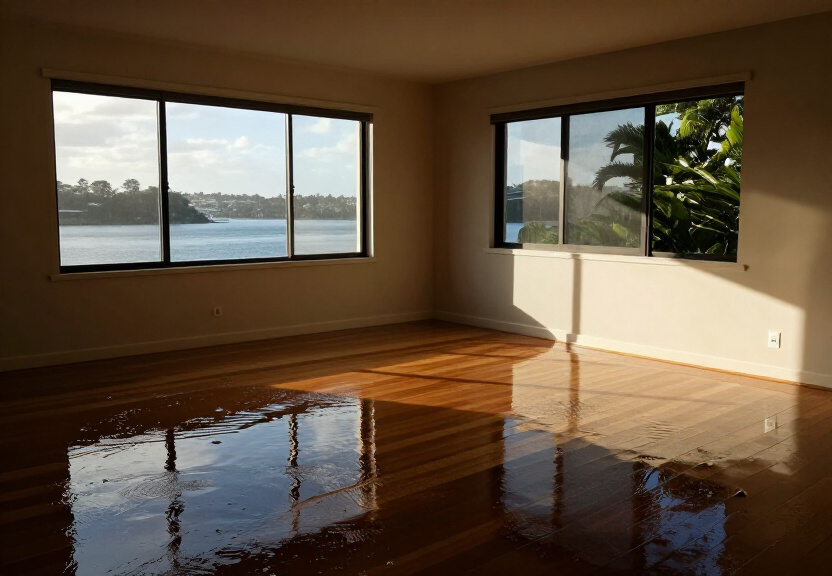 Flood damage in an Enmore terrace home before restoration